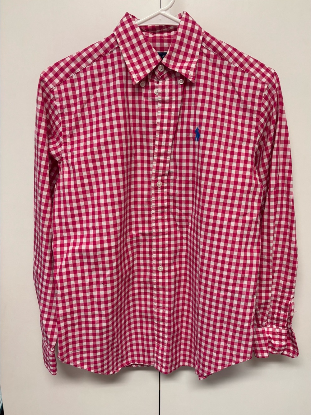 Ralph Lauren Red and White Gingham Button-Down Shirt